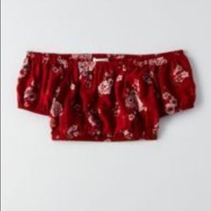 American Eagle off the shoulder crop top xl